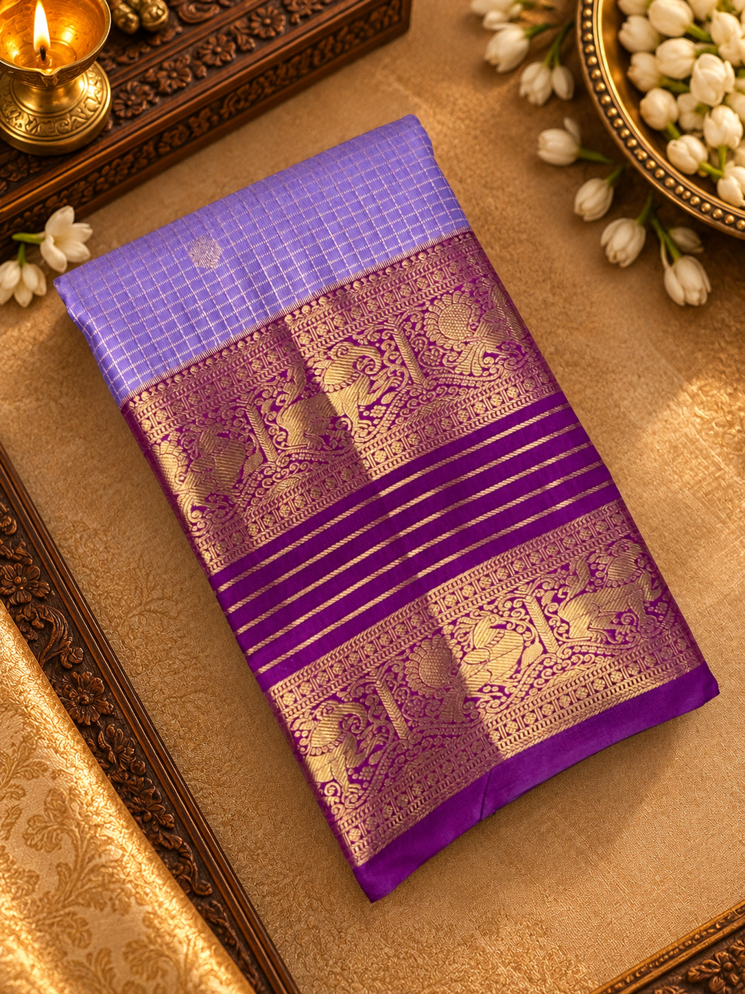 Premium Bridal Semi Kanchipuram Silk Saree - RF1308