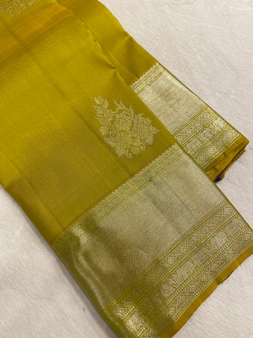 Pure 1G zari handloom Kanjeevaram silk mark certified saree