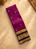 Pure 1G gold zari handloom Kanjeevaram Silk Saree- Silk mark certified- PS2396