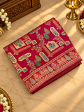 Premium Banarasi Crepe Satin Silk Saree - 902824