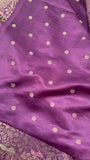 Premium Banarasi Crepe Satin Silk Saree (Wine)