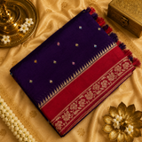 Premium Quality Tussar Saree in Paithani Weaves With Satin Border