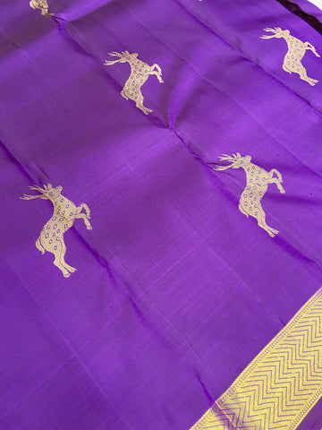 Pure 1G zari handloom Kanjeevaram silk mark certified saree