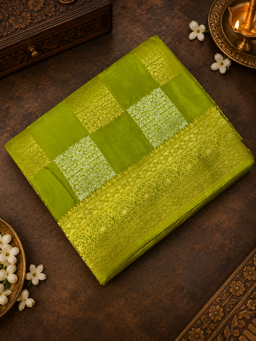 Premium Designer Chinnon Silk Saree -902375