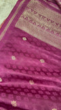 Premium Banarasi Crepe Satin Silk Saree (wine)- 902692