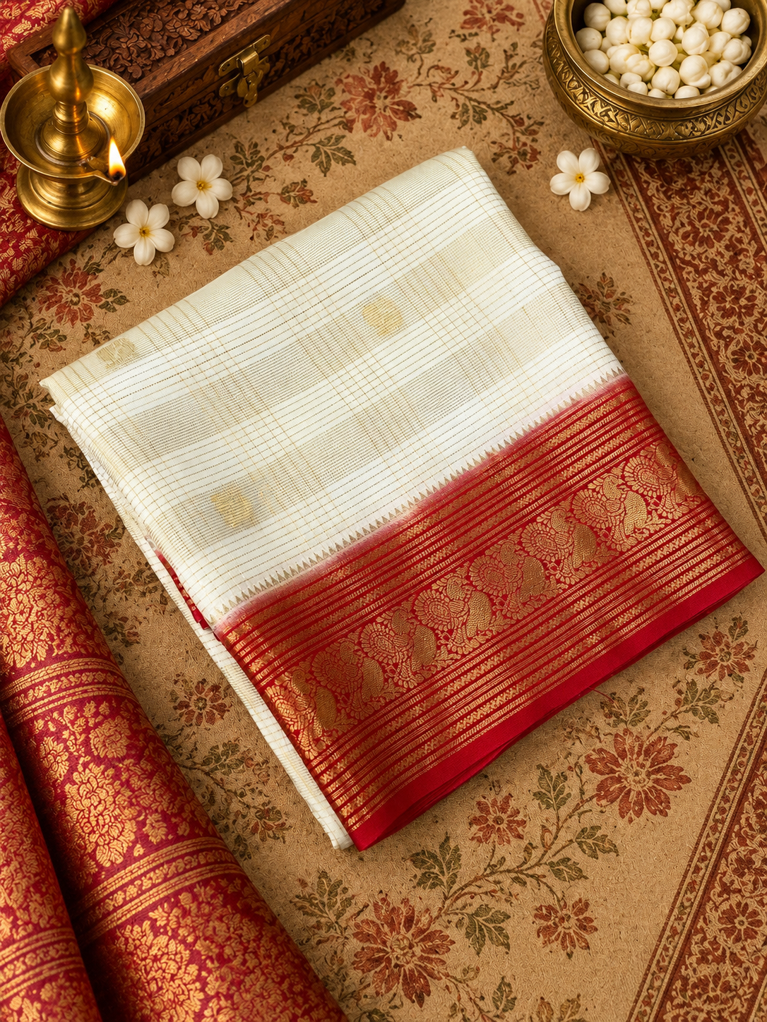 Pure Mix Mysore Crepe Silk Saree