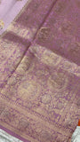 Premium Crepe Satin Silk Saree (lavender)