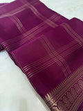 Pure Mix Mysore Crepe Silk Saree- Wine