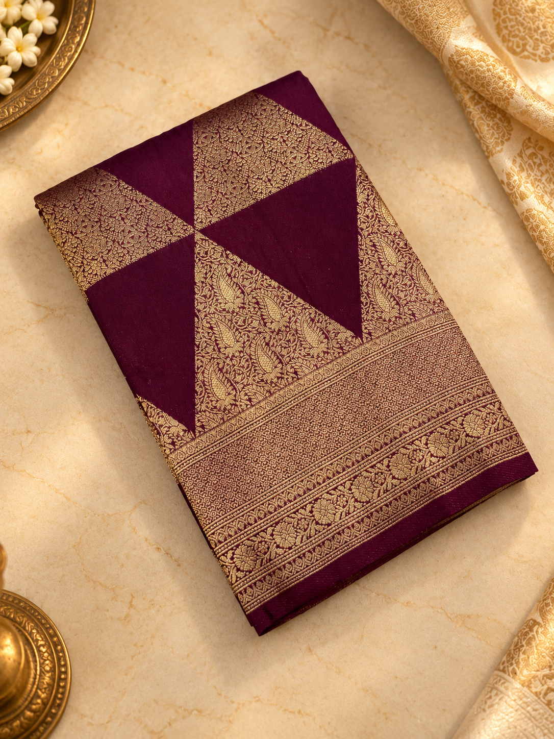 Premium Soft Georgette Saree (Brown)- 902991