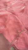 Premium Fendicrush Saree- Baby pink