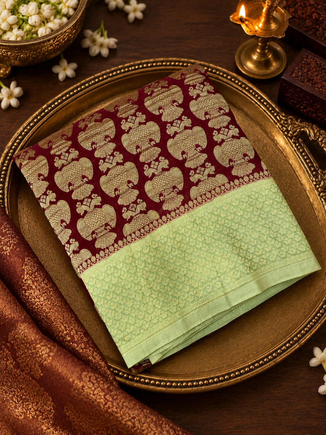 Premium Crush Georgette Saree- 902619