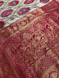 Premium Banarasi Crepe Kalamkari Saree