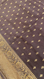 Premium Banarasi Crepe Khaddi Georgette Saree🤎
