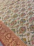 Premium Banarasi Crepe Silk Saree With Appliqué Work - 902823