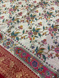 Premium Banarasi Crepe silk Saree With Appliqué Work -902836