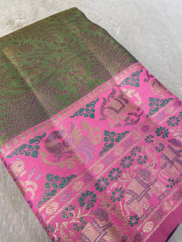 Bridal Semi Tissue Silk Saree