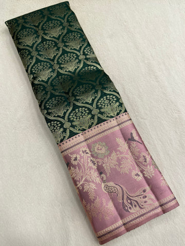 Pure Zari Handloom Kanjeevaram Silk Mark Certified Saree