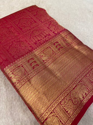 Pure Handloom Kanjeevaram Silk Mark Certified Saree
