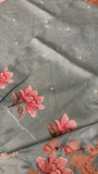 Premium Soft Tassar Saree With Embroidery