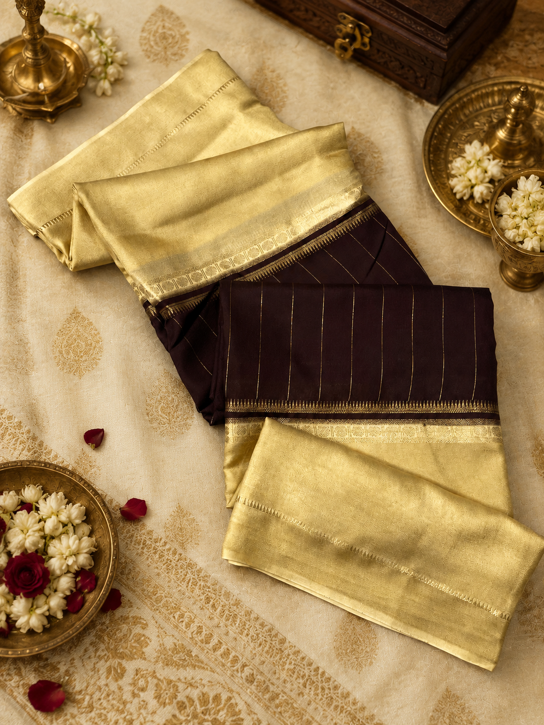 Pure Mix Mysore Crepe Silk Saree