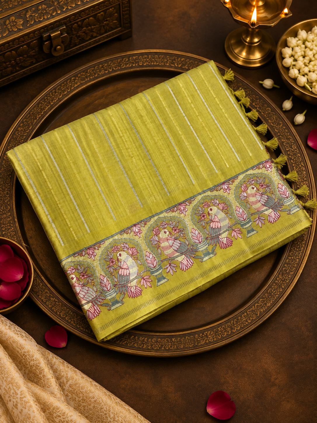 Pure Tassar Saree With Embroidery - 901984