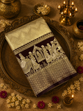 Bridal Semi Tissue Silk Saree (dark gold)