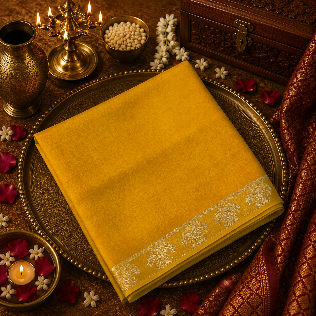 Premium Crepe Semi Mysore Silk Saree