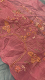 Premium Crush Organza Saree🩵- 902344