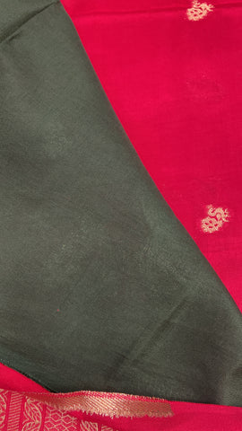 Pure Chinnon Saree(Pink)✨