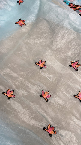 Pure Paper Crush Organza Saree