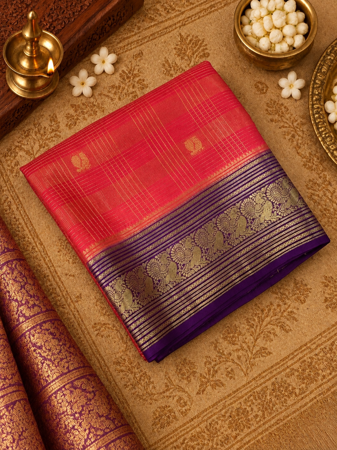 Pure Mix Mysore Crepe Silk Saree