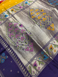 Premium Quality Tussar Saree in Paithani Weaves With Satin Border