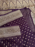 Pure crepe khaddi Banarasi saree- Silk mark certified