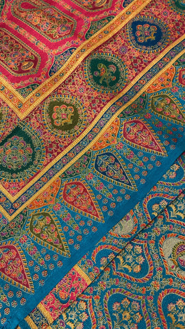 Pure Banarasi Crepe Kalamkari Saree