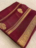Pure Mix Crepe Mysore Silk Saree (Wine)