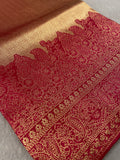 Premium Bridal Semi Tissue Kanjeevaram Silk Saree💗