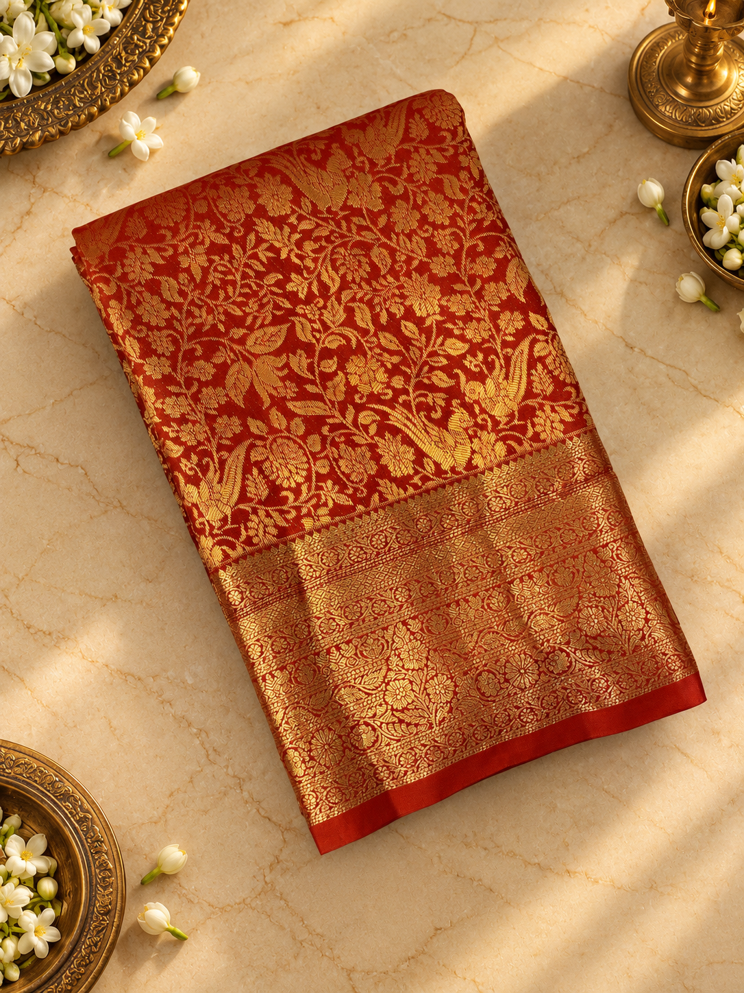 Premium Bridal Semi Kanchipuram Silk Saree -RF1321