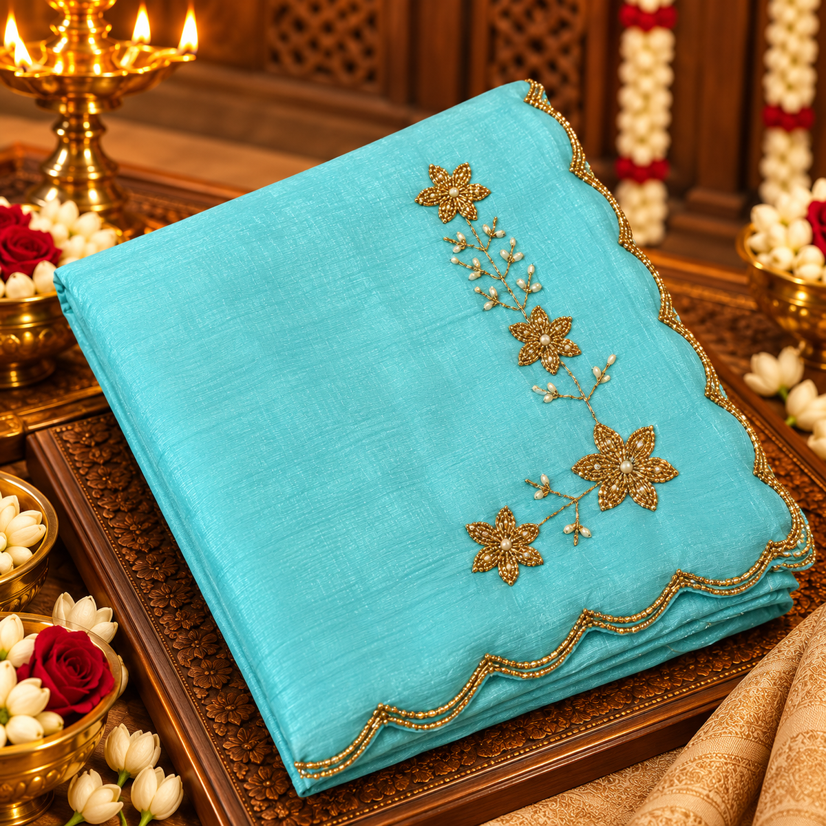 Premium Crush Organza Saree - 902613