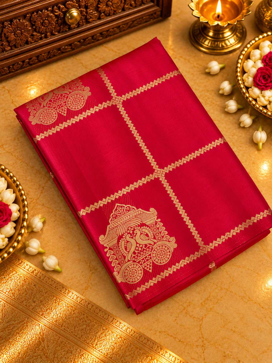 Premium Semi Kanchipuram Silk Saree💗 -902504