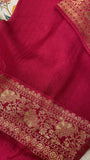 Premium Banarasi Crepe silk Saree With Appliqué Work -902836