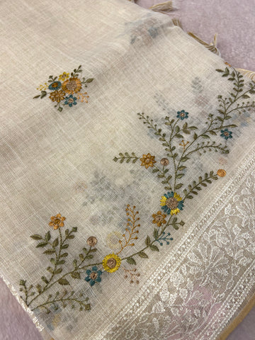 Premium Organza With Embroidery Saree