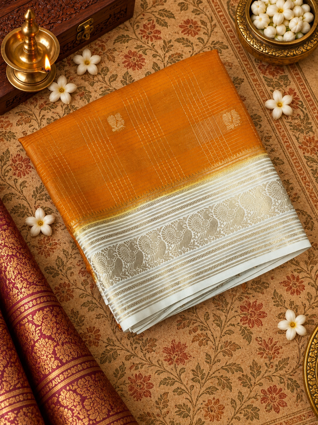 Pure Mix Mysore Crepe Silk Saree