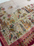Premium Banarasi Crepe Kalamkari Saree