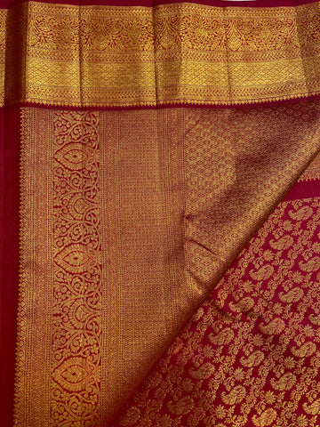 Pure Zari Handloom Kanjeevaram Silk Mark Certified Saree