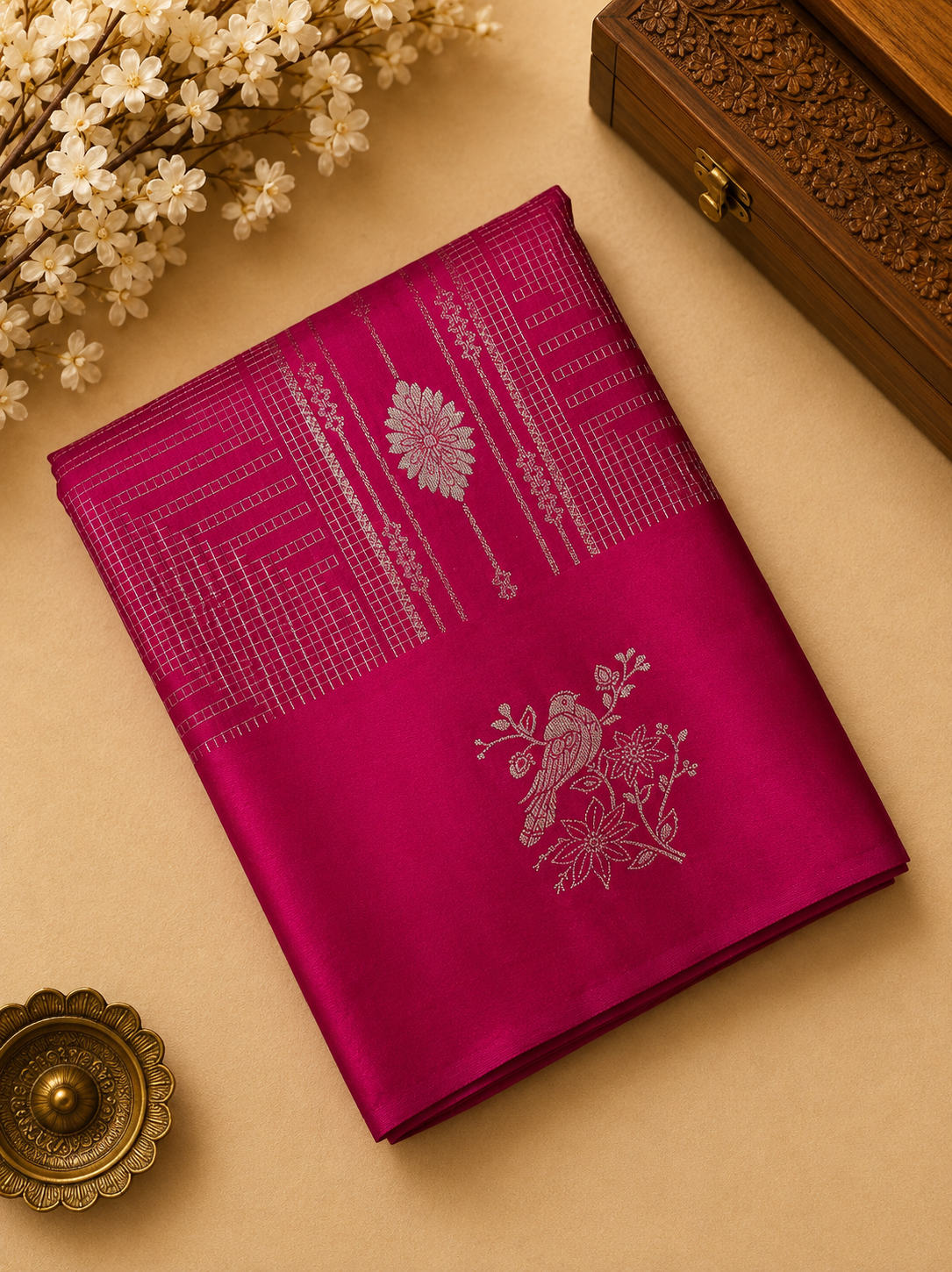 Premium Crepe Satin Silk Saree 💗