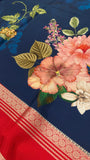 Pure Mix Printed Mysore Crepe Silk Saree