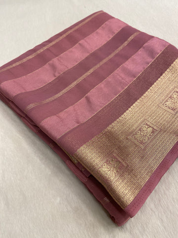 Premium Semi Crepe Mysore Silk Saree