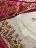 Premium Banarasi Crepe Kalamkari Saree