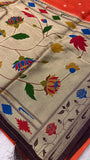 Premium Russian Silk Saree With Paithani Border