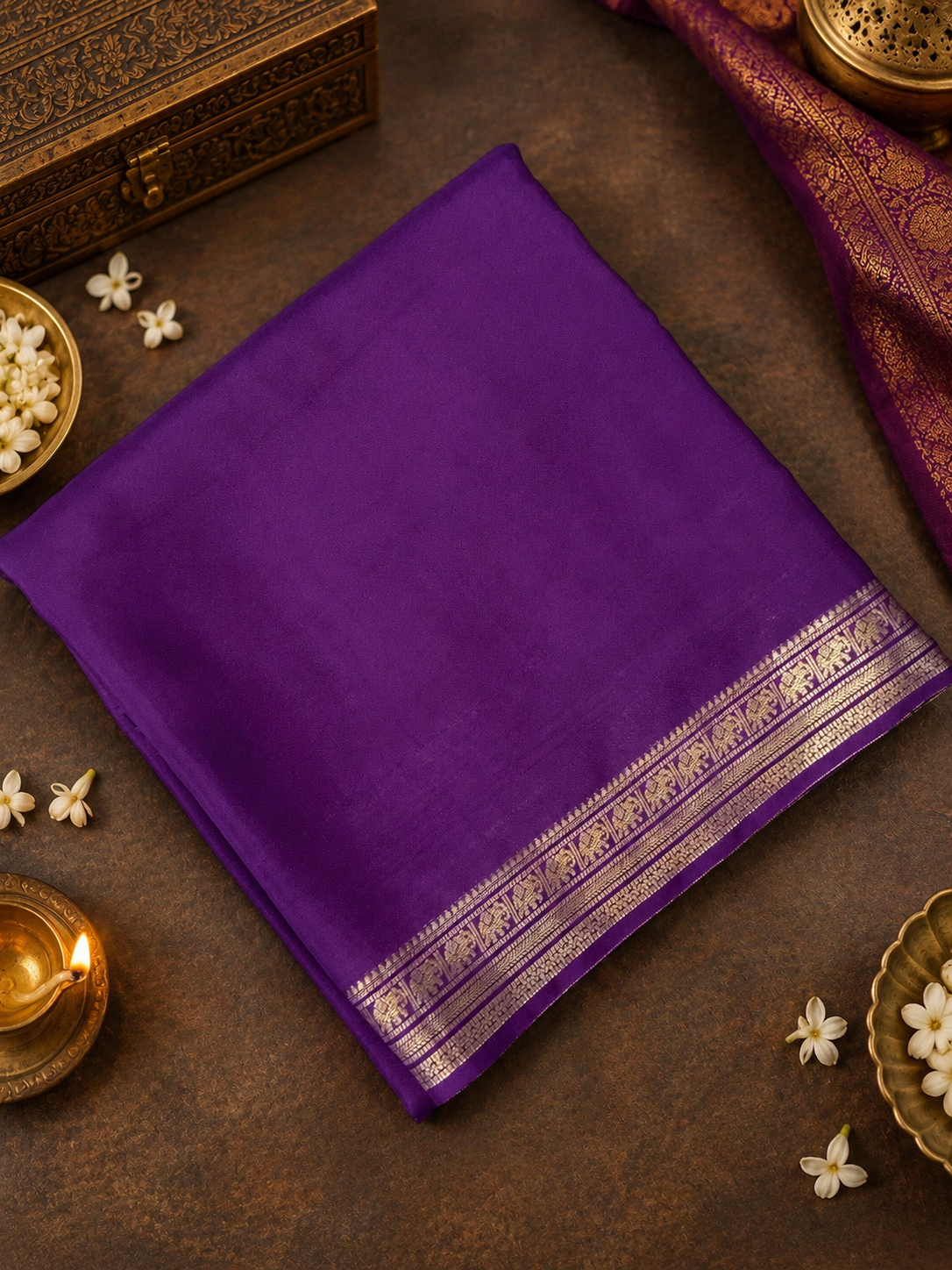 Premium Semi Mysore Crepe Silk Saree -902269